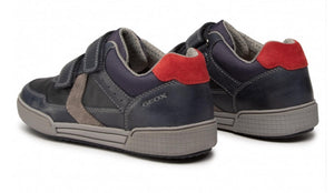 Geox Arzach Brown Navy Leather Sneakers