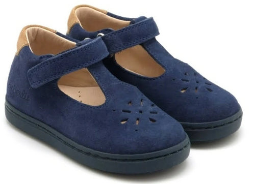 Beberlis Suede Navy Tstrap Shoe