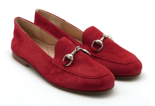 Beberlis Red Suede Slipon Loafers