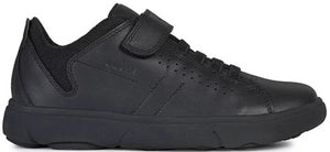 Geox DJrock Nebcup Black Leather Sneakers