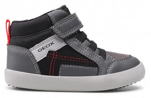 Geox Baby Gisli Black/Grey Hightop Sneakers