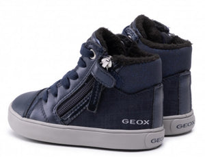 Geox Gisli Navy Silver Hightop Sneakers