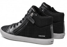 Geox Gisli Black Silver Hightop Sneakers