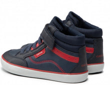 Geox Gisli Navy Red Hightop Sneakers