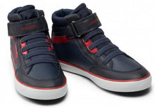 Geox Gisli Navy Red Hightop Sneakers
