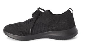Woman's Black Knit Memory Foam insole Slip-on Sneakers