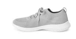 Woman's Grey Knit Memory Foam insole Slip-on Sneakers