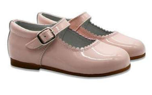 Shawn & Jeffery Girls Baby Pink Patent Leather Mary Jane