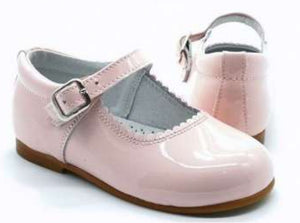 Shawn & Jeffery Girls Baby Pink Patent Leather Mary Jane