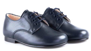 Beberlis Classic Navy Leather Oxford Dress Shoes