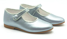 Shawn & Jeffery Silver Patent Leather Girls Button Mary Jane