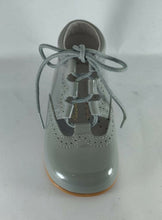 Shawn & Jeffery Baby Light Grey Patent Leather Baby Summer Open Booties