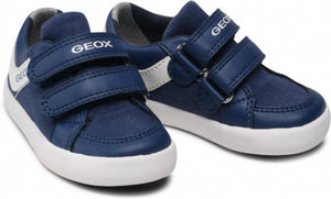 Geox Navy White Baby Boys Velcro Sneakers