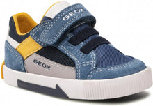 Geox Grey Yellow Baby Boys Velcro Sneakers