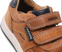 Geox Caramel Navy Double Velcro Sneakers