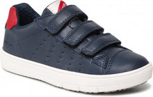 Geox Silenex Navy Red Triple Velcro Sneakers