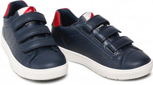 Geox Silenex Navy Red Triple Velcro Sneakers