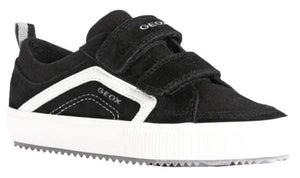 Geox Alonisso Black and White Velcro Sneakers