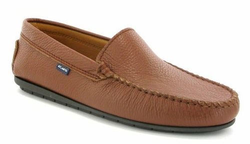 Altanta Moccasin Cuoio Grainy Leather Loafer