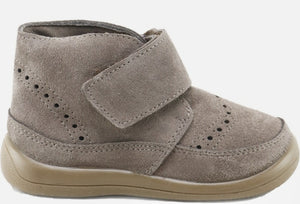 Papanatas Eli Taupe Suede Leather Booties