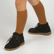 Papanatas Brown Inglese Velour Lace up Booties