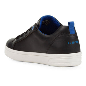 Geox DJrock Black Leather Sneakers