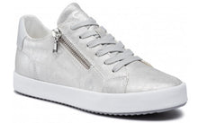 Geox Blomiee Silver Grey Side Zipper Sneakers