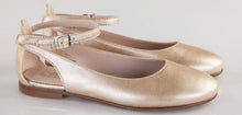Beberlis Siria Ceramic Gold Ankle Tie Girls Dressy Shoes