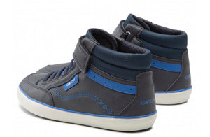 Geox Gisli Navy Royal Blue Hightop Sneakers