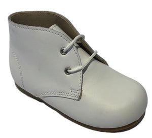 Shawn & Jeffery Baby White Leather Booties