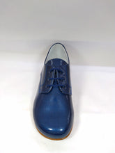 Beberlis Patent Navy Sofia Design Oxford Dress Shoes