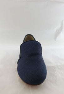 Papanatas Eli Blue Linen Smoking Loafer