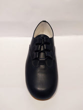 Shawn & Jeffery Dark Blue/Black Leather Oxford Dress Shoes