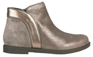 Geox Shawntel Smoke Grey Leather Ankle Booties