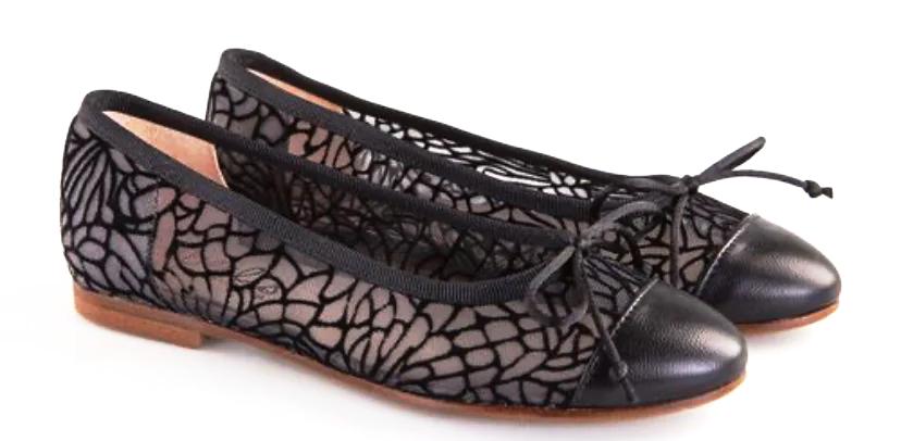 Beberlis Mestizo Black Catedrale Design Leather Flats