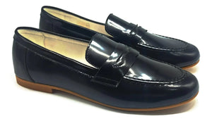 Shawn & Jeffery Black Leather Classic Loafer