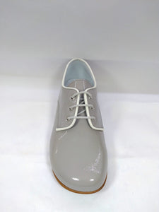 Beberlis Light Grey Patent Piping Dress Shoe