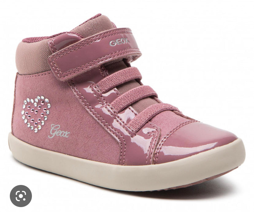 Geox Gisli Dark Pink Girls Hightop Sneakers