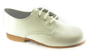 Shawn & Jeffery Pearl Light Cream Patent Oxford Dress Shoe