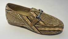Manuela De Juan James Textured Weave Design Loafer Smoking Shoe
