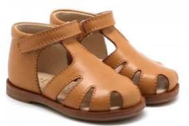 Beberlis Cotton Miel Leather Tan High Top Sandals