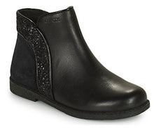 Geox Shawntel Black Leather Ankle Booties