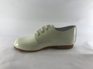 Shawn & Jeffery Pearl Light Cream Patent Oxford Dress Shoe