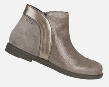 Geox Shawntel Smoke Grey Leather Ankle Booties