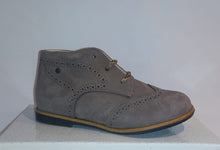 Manuela De Juan Taupe Leather Wingtip Laceup Booties