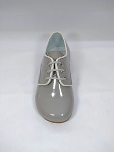 Beberlis Light Grey Patent Piping Dress Shoe