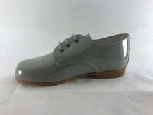 Shawn & Jeffery Light Grey Patent Leather Oxford Dress Shoe